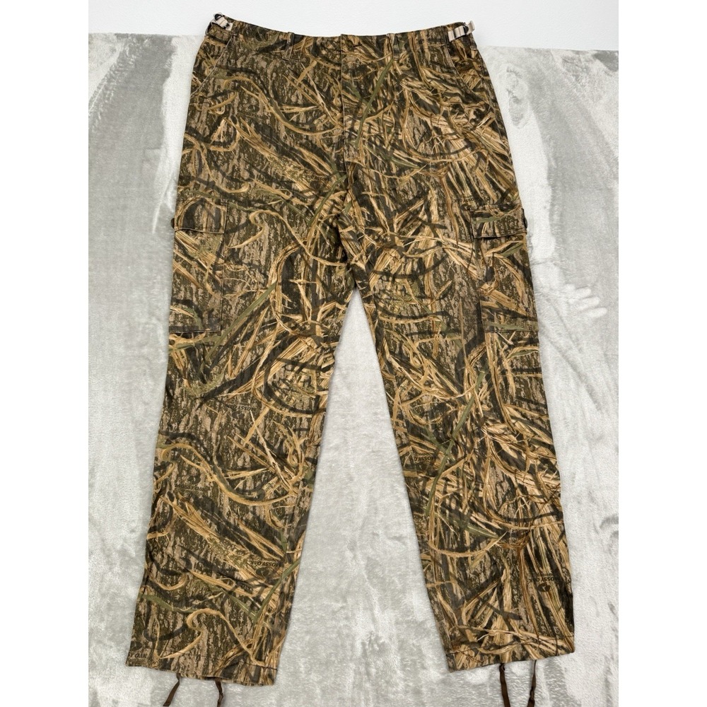 Vintage Cabelas Camo Pants Mens 38x32 Mossy Oak Shadow Grass Hunting Cargo Y2K